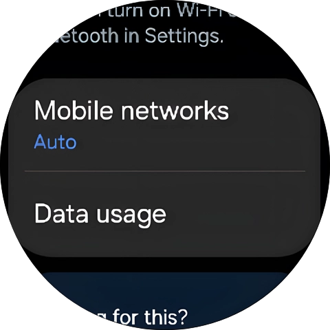 Press Mobile networks.