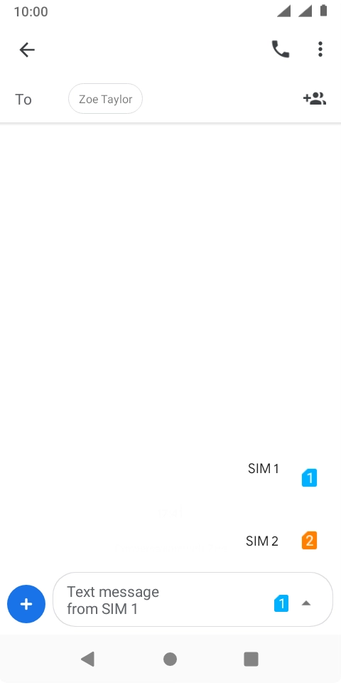 Press the required SIM.