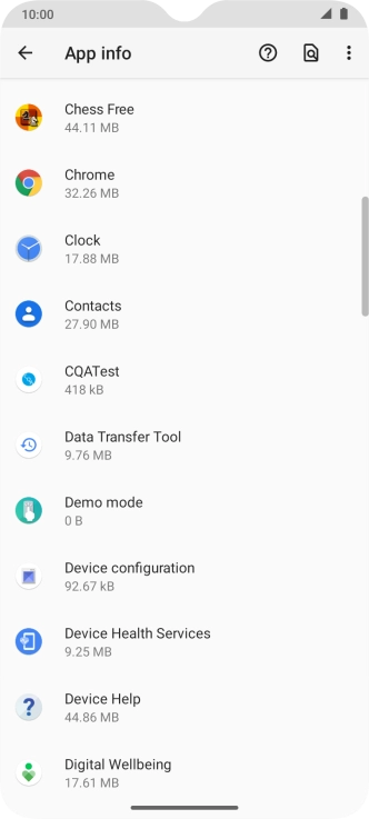 Press the required app. Press the required app.