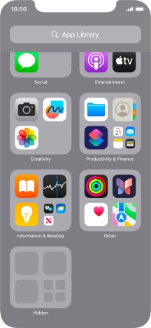 The app is now placed in the Hidden folder in the App Library.