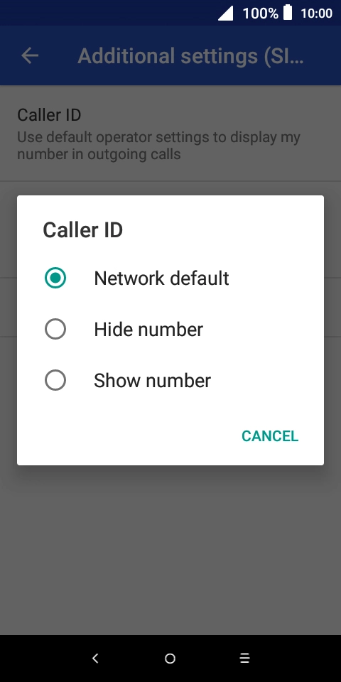 Press Show number to turn on caller identification.