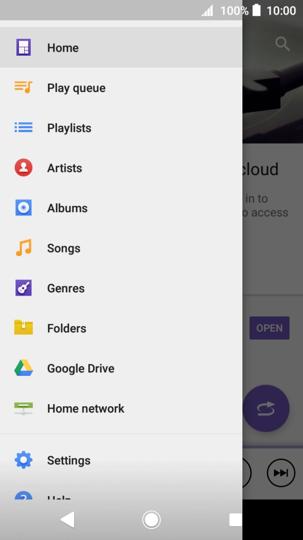 Press the required category and go to the required audio file.