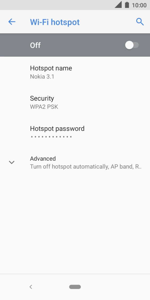 Press Hotspot name. Press Hotspot name.