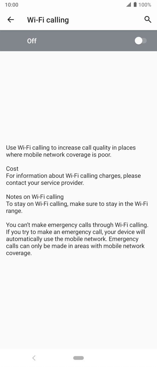 Press the indicator to turn the function on or off.