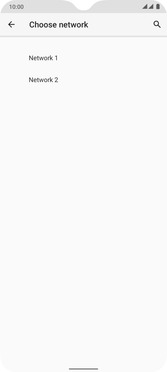 Press the required network.