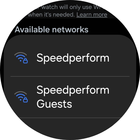 Press the required WiFi network.