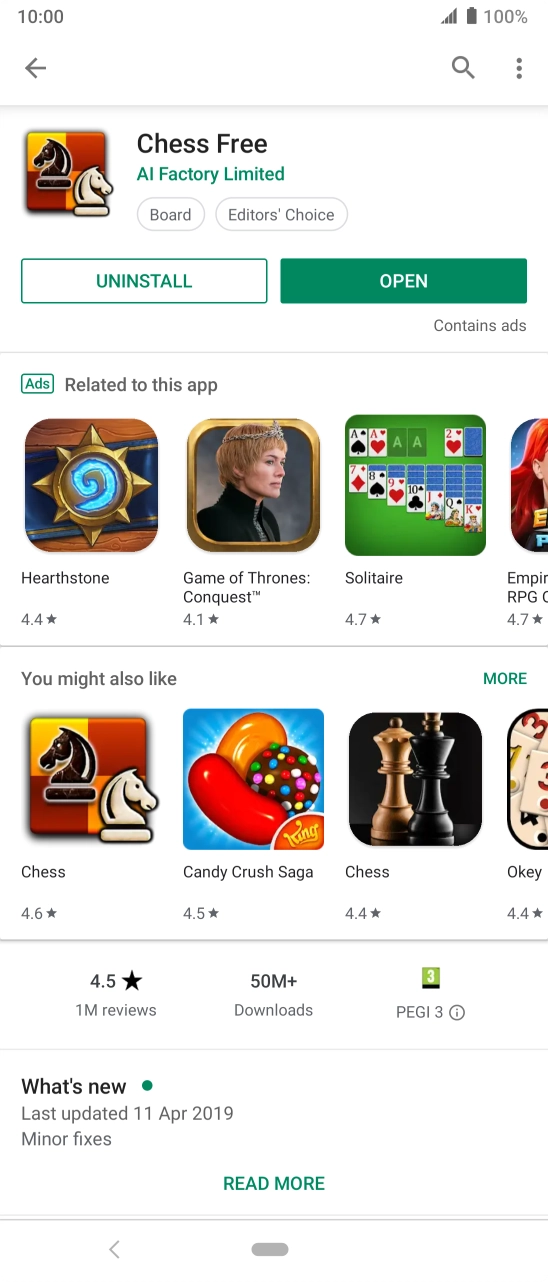 Press the Home key to return to the home screen.