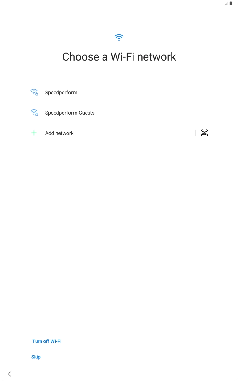 Press the required WiFi network.