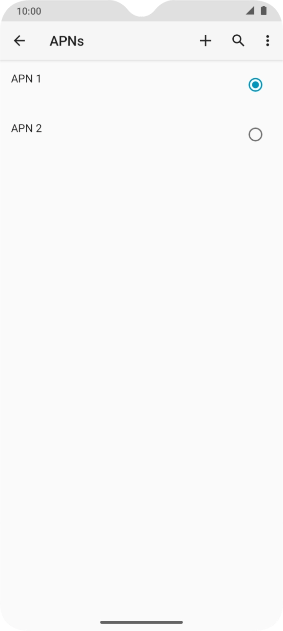 Press the field next to the data connection to activate it. Press the field next to the data connection to activate it.