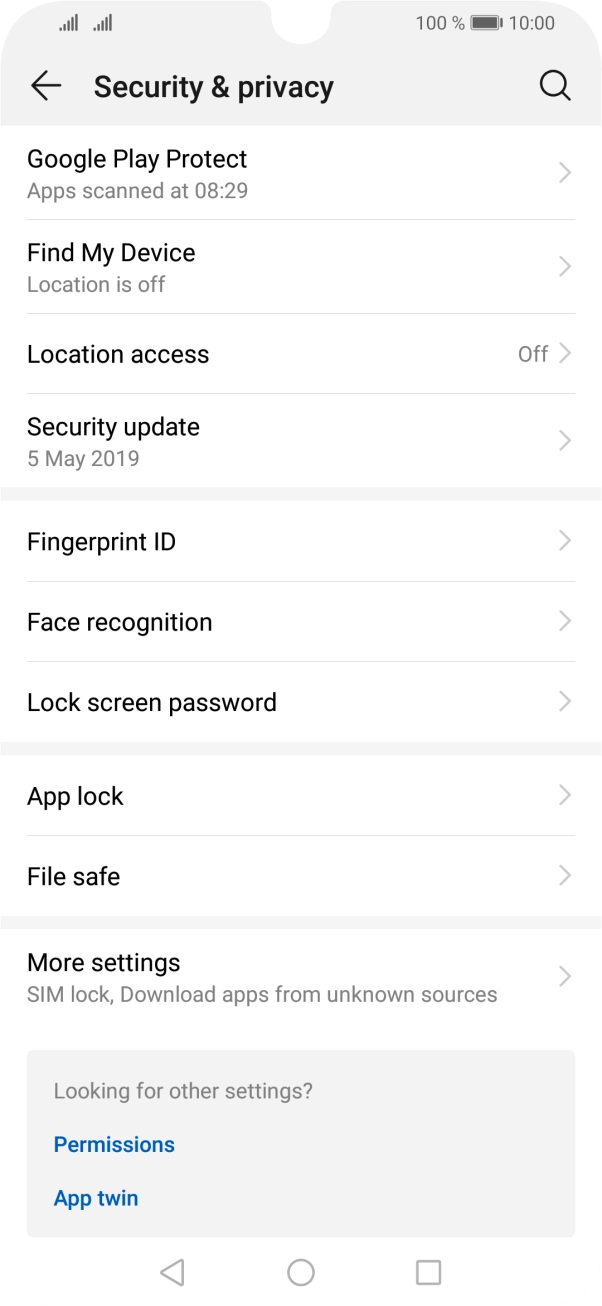 Press Fingerprint ID.