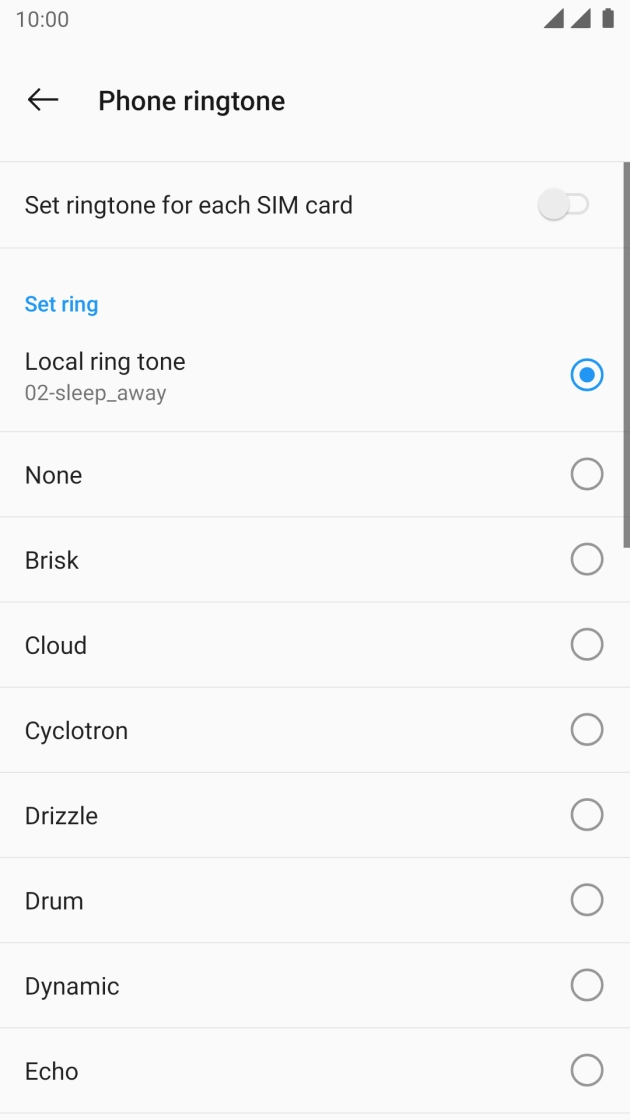 Press the Home key to return to the home screen.