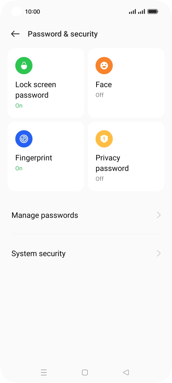 Press Fingerprint and key in the additional phone lock code you created earlier. Press Fingerprint and key in the additional phone lock code you created earlier.