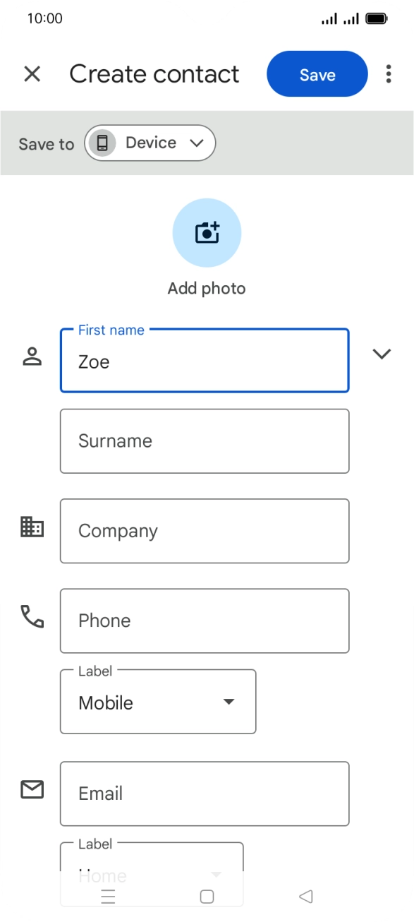 Press Surname and key in the required last name.