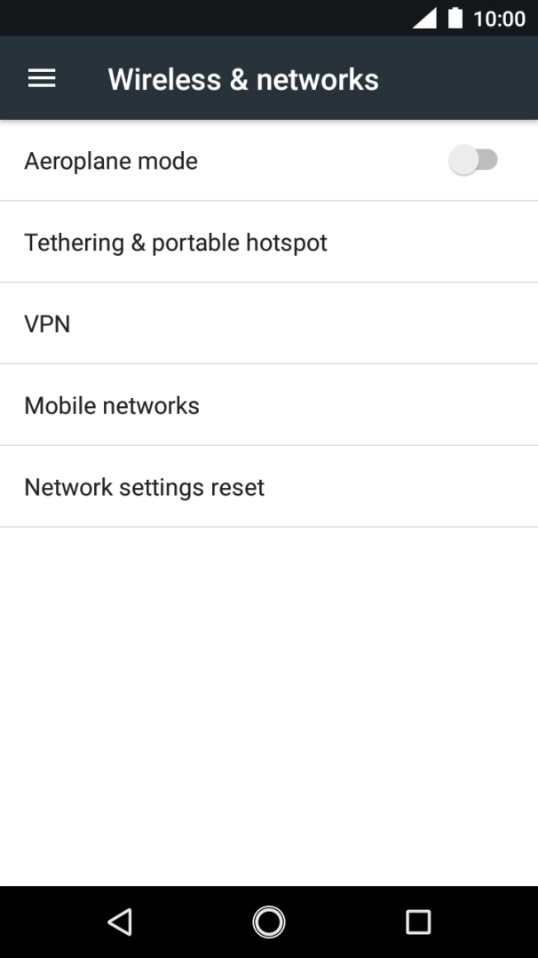 Press Mobile networks.