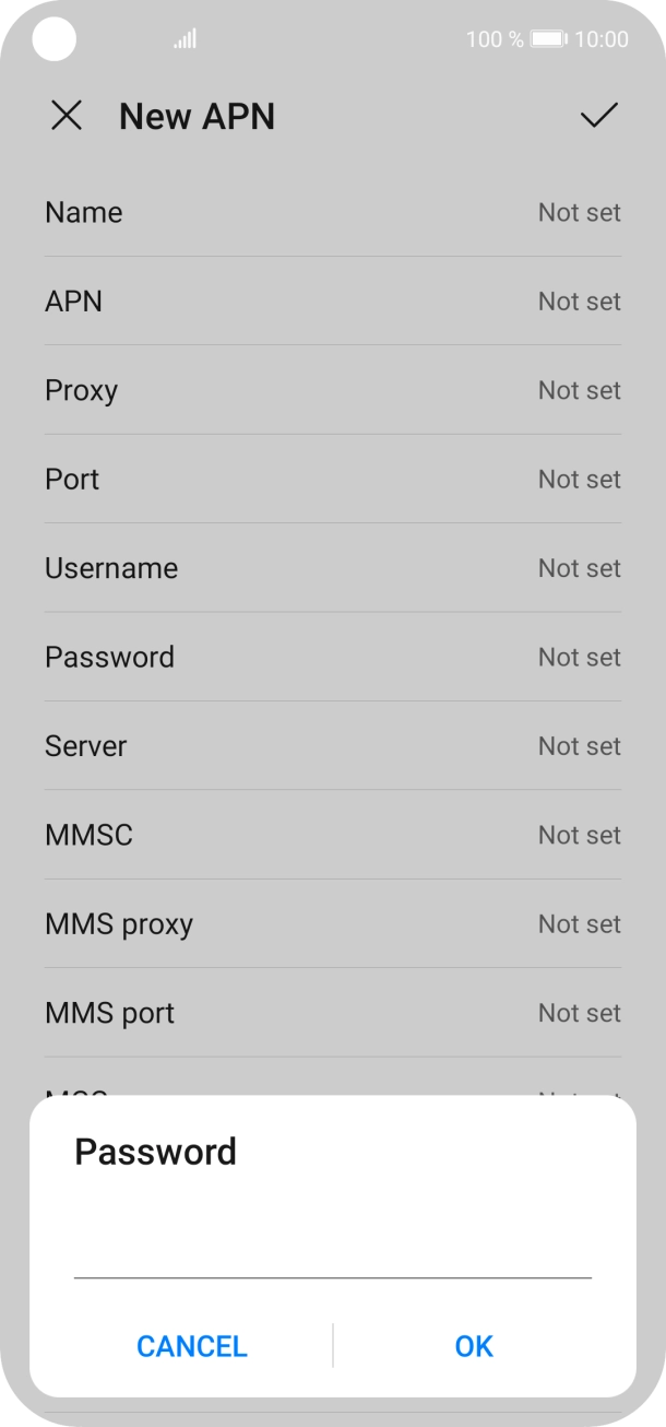 Key in p and press OK. Key in p and press OK.