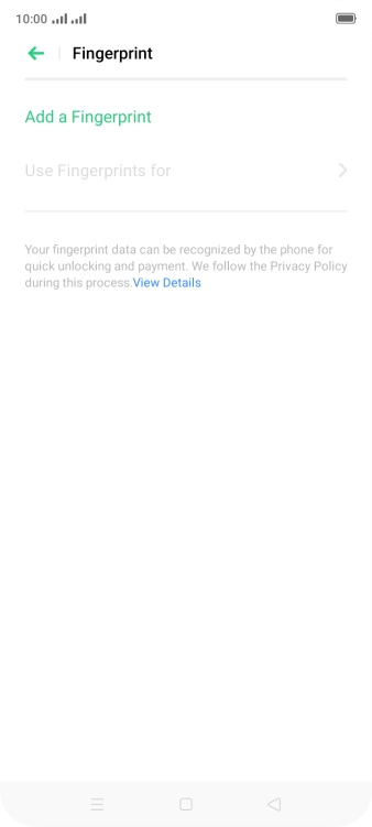 Press Add a Fingerprint.