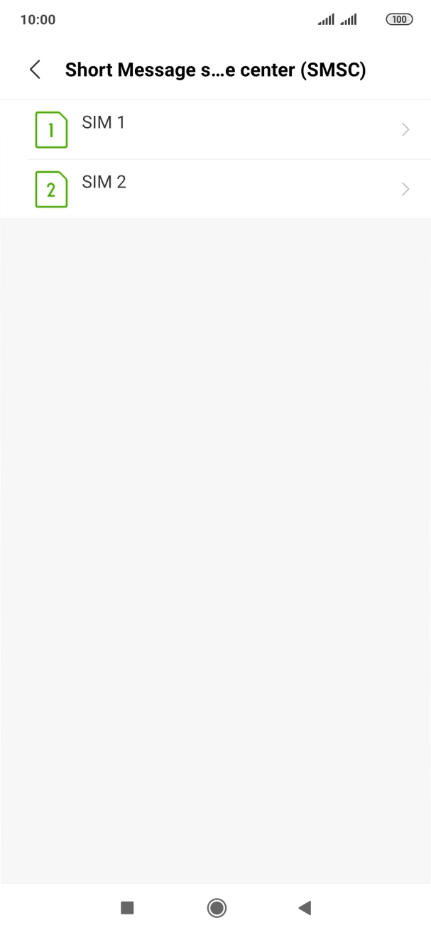 Press the required SIM.