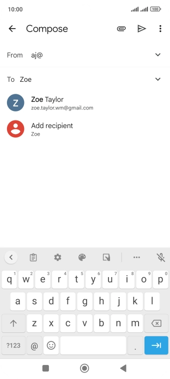 Press the required contact. Press the required contact.