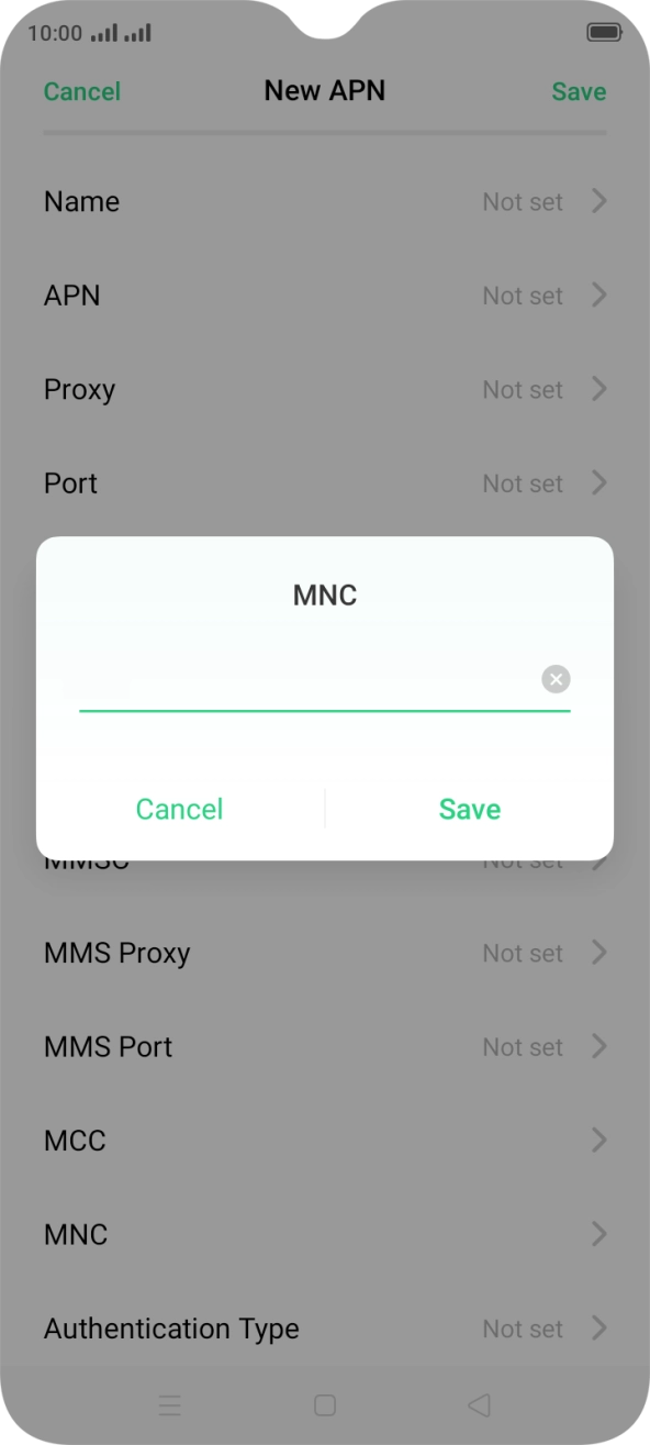 Key in 10 and press Save.