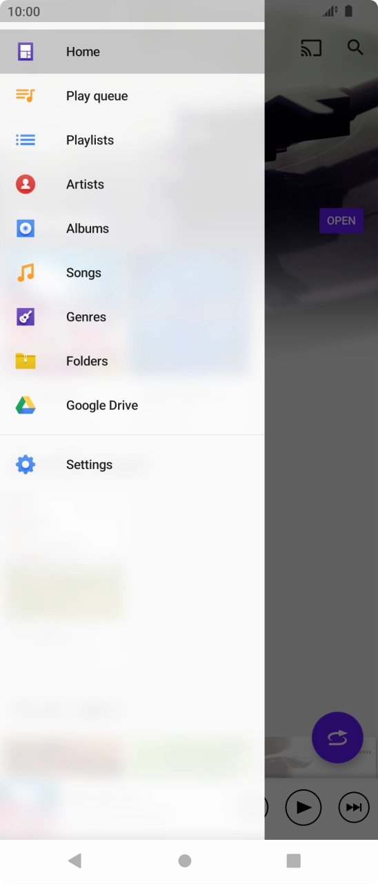 Press the required category and go to the required audio file.