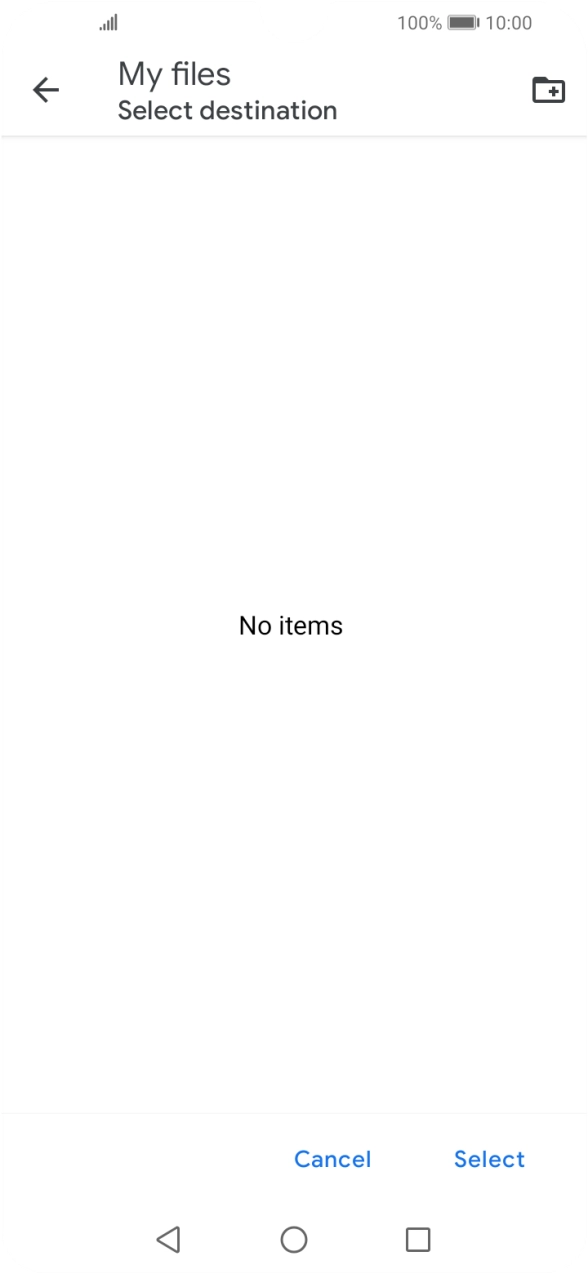 To create a new folder, press the new folder icon and follow the instructions on the screen to create a new folder. To create a new folder, press the new folder icon and follow the instructions on the screen to create a new folder.