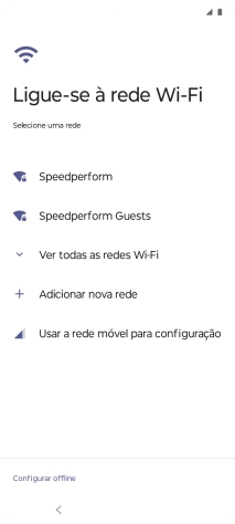Prima a rede Wi-Fi pretendida.