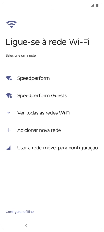 Prima a rede Wi-Fi pretendida.