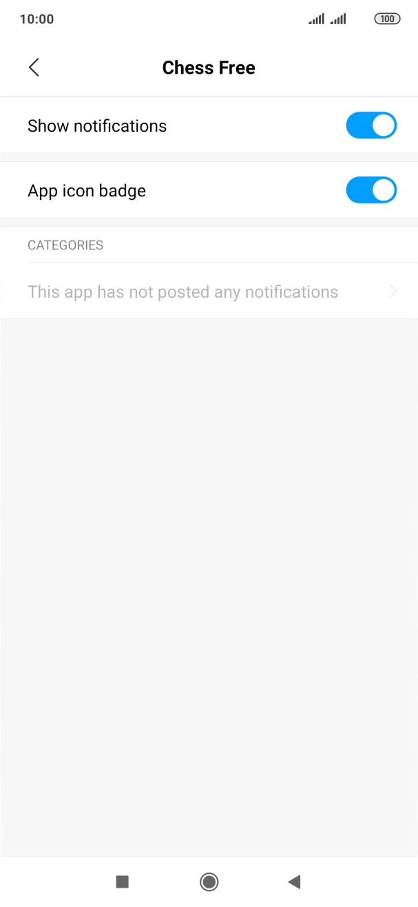 Press the indicator next to 'Show notifications' to turn the function on or off.