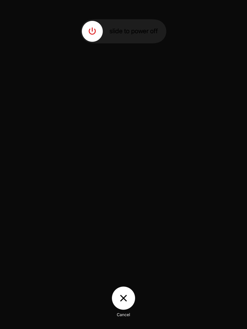 Press and drag the power off icon right.