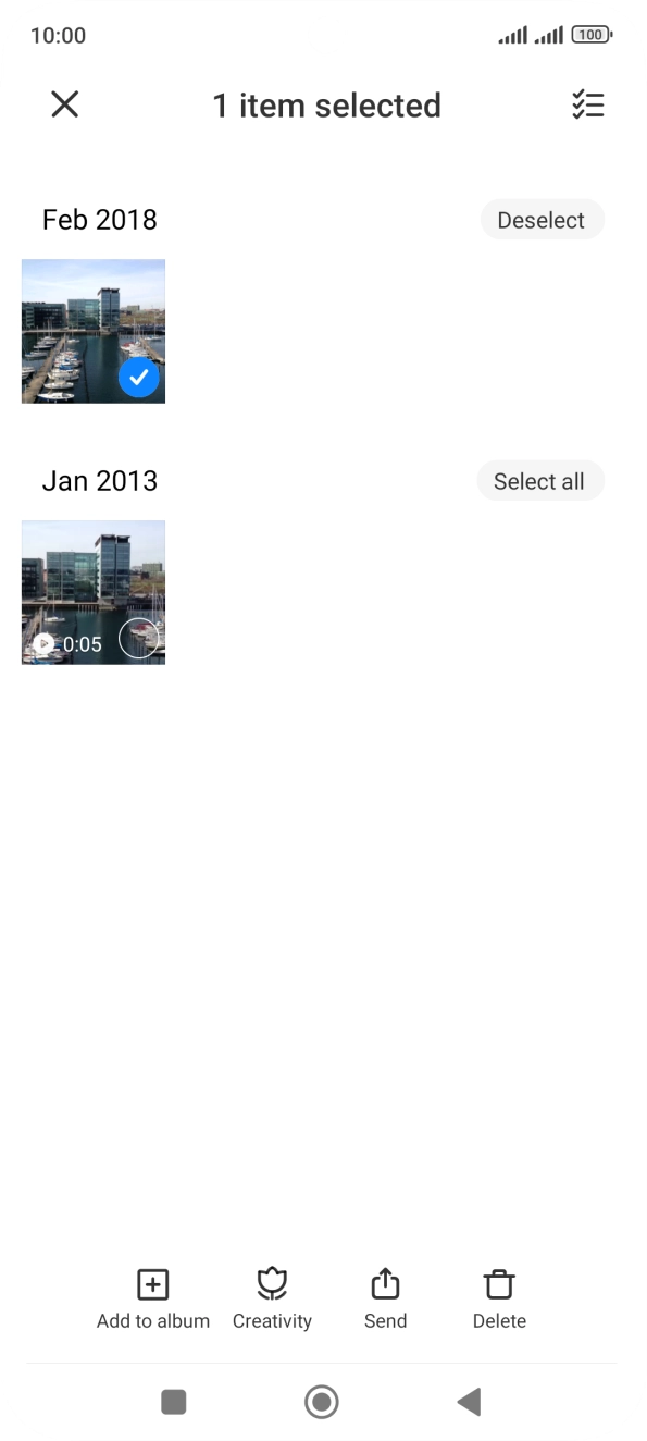 Press the select all icon.