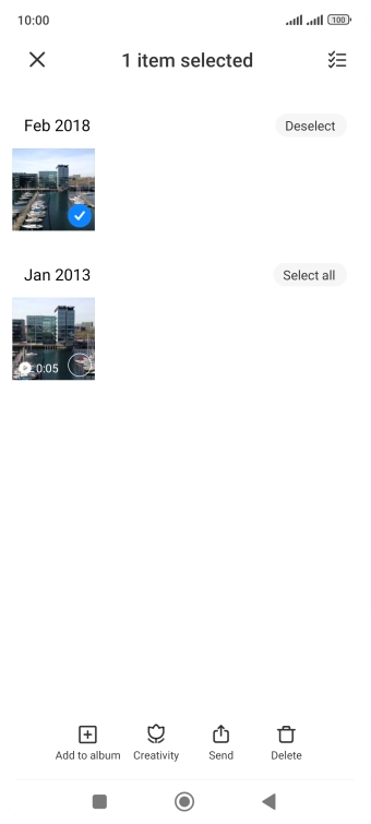 Press the select all icon.