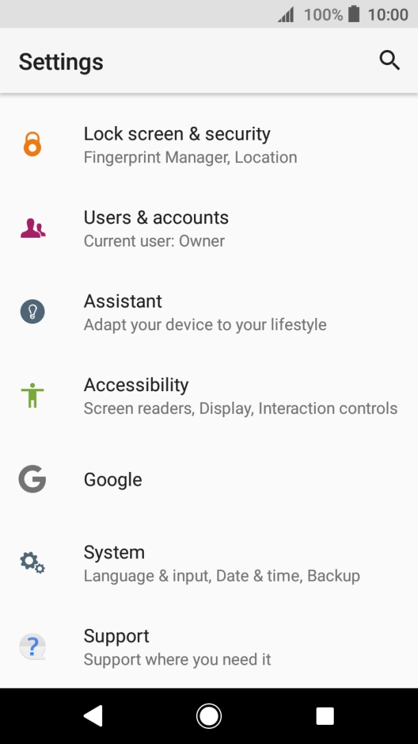 Press Users & accounts.