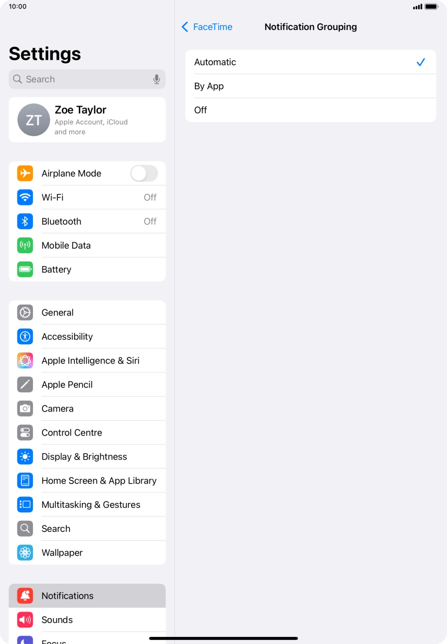 Press the required setting. Press the required setting.