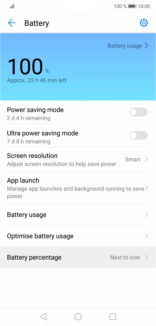 Press the indicator next to the required setting. Press the indicator next to the required setting.