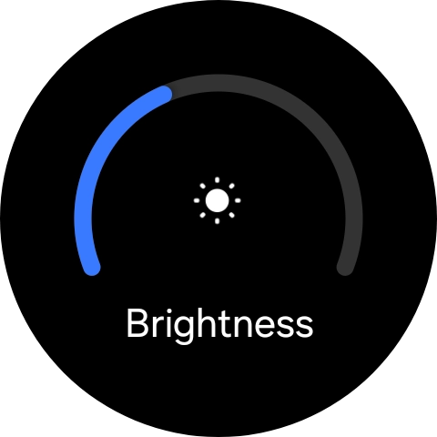 Slide the circle to select the required brightness.