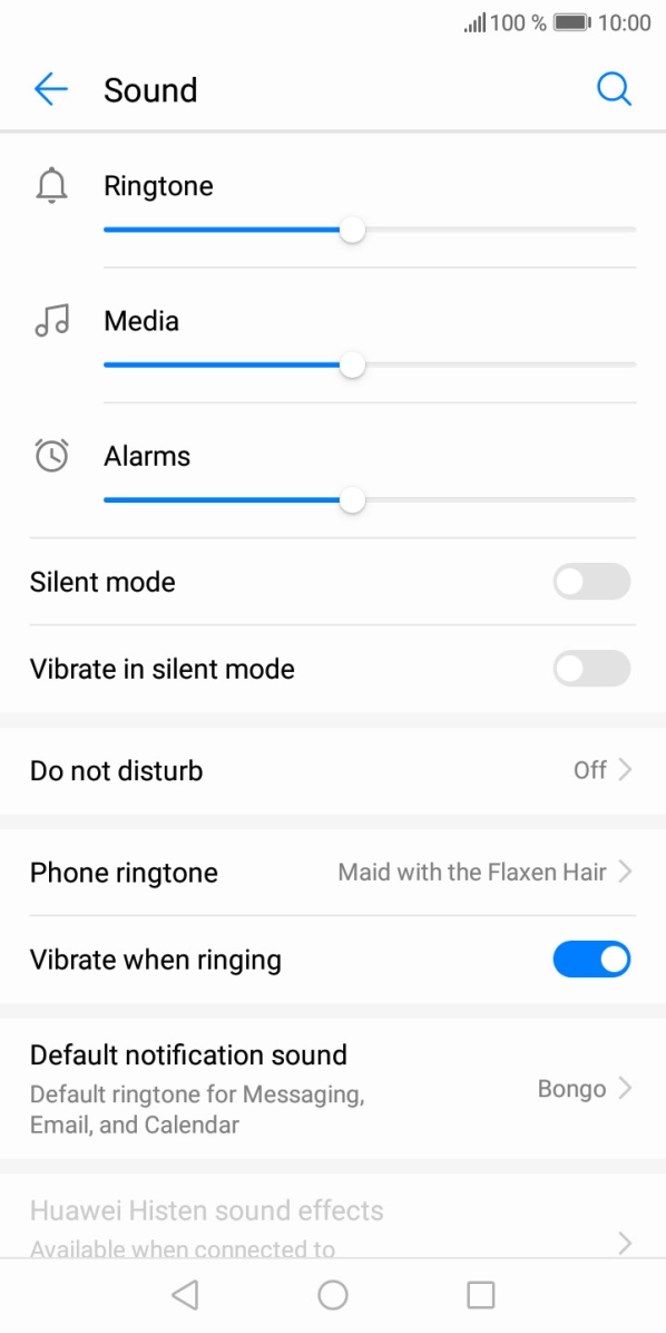 Press the Home key to return to the home screen.