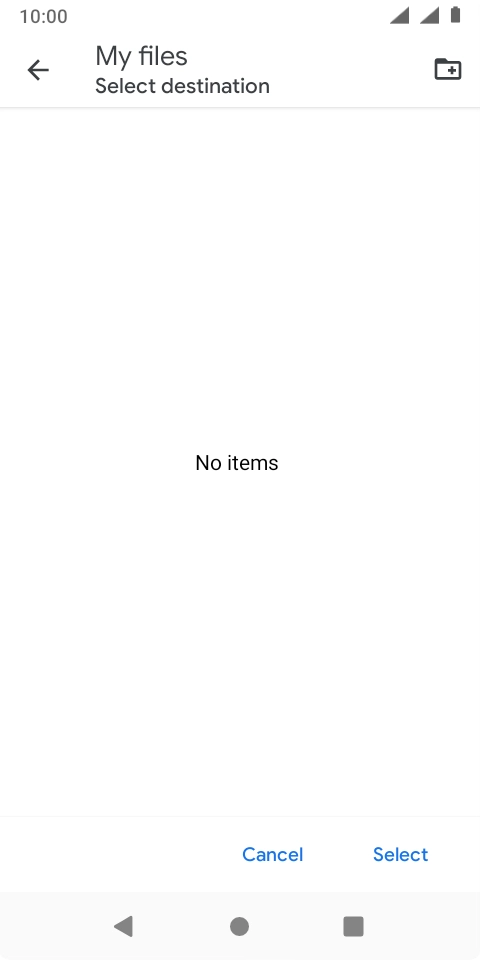 To create a new folder, press the new folder icon and follow the instructions on the screen to create a new folder. To create a new folder, press the new folder icon and follow the instructions on the screen to create a new folder.