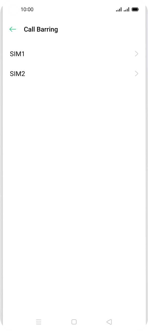 Press the required SIM. Press the required SIM.