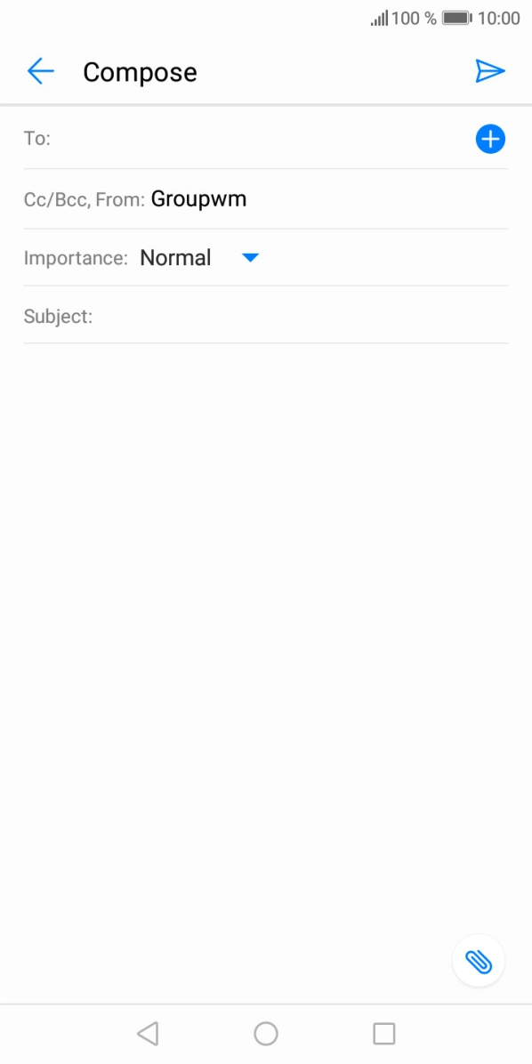 Press To: and key in the first letters of the recipient's name.