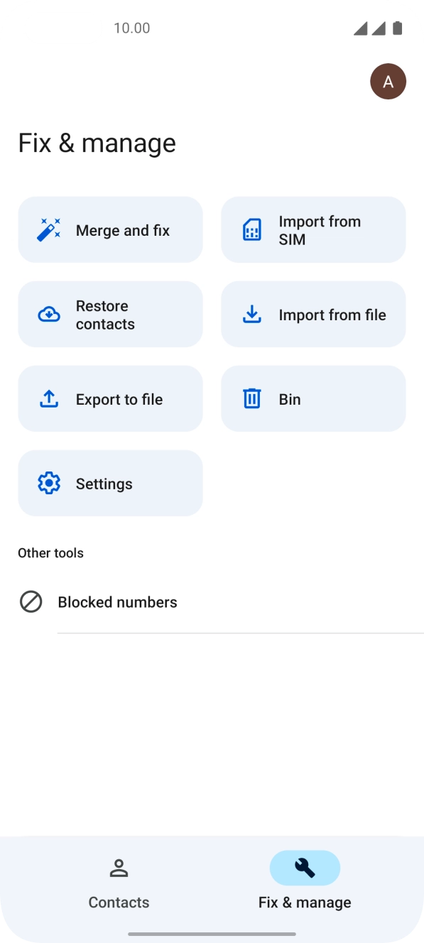 Press Import from SIM.