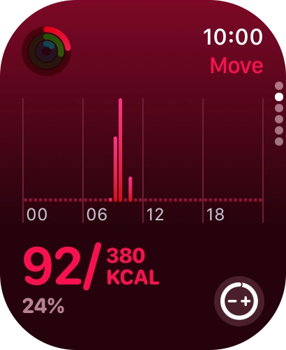 Keep sliding upwards to see the number of steps, distance and number of floors you've covered.