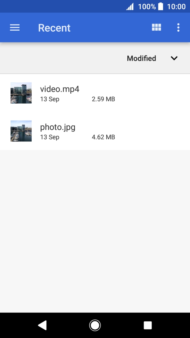 Slide your finger right on the screen.