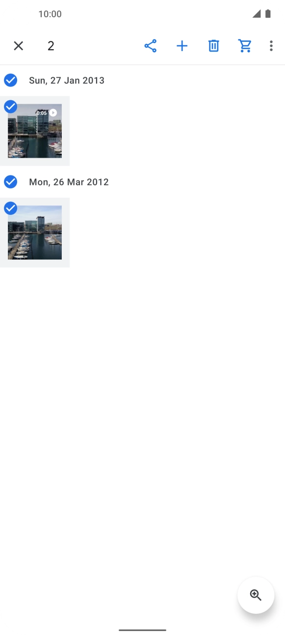 Press the share icon.