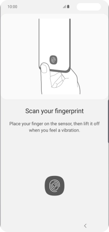 Follow the instructions on the screen to create the phone lock code using your fingerprint.