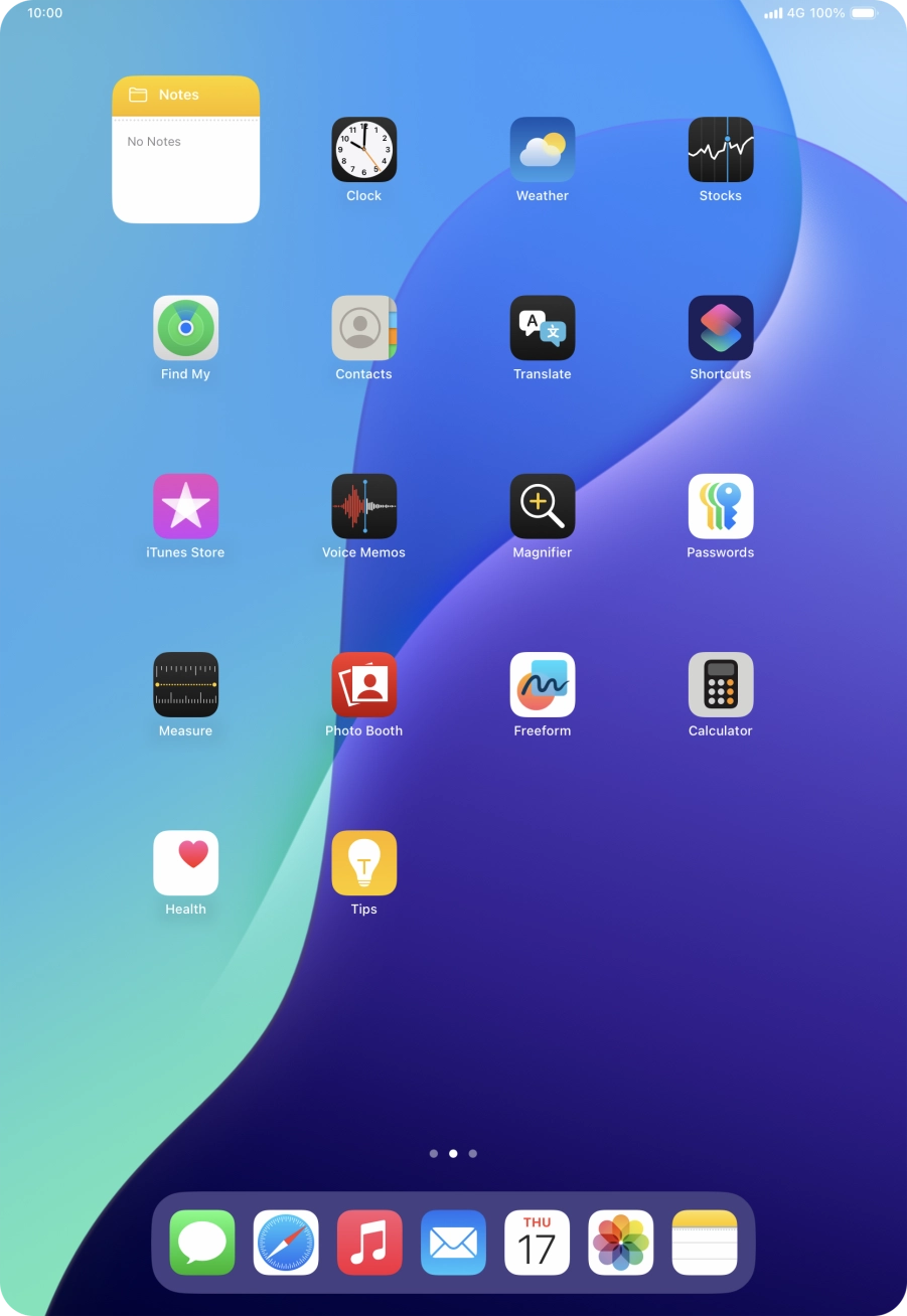 If you're using a Widget Stack: slide up or down on the stack to select the required widget.