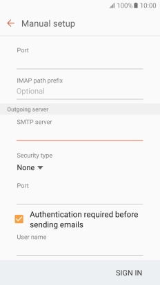 Press the drop down list below 'Security type'.