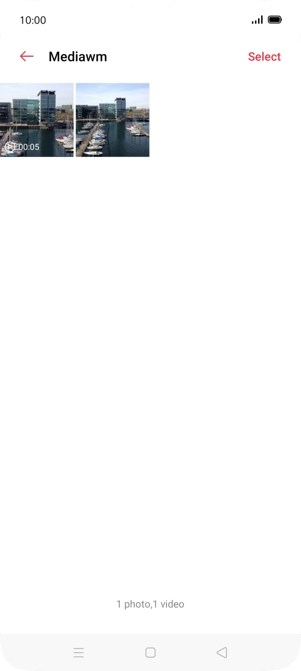 Press and hold any picture or video clip. Press and hold any picture or video clip.