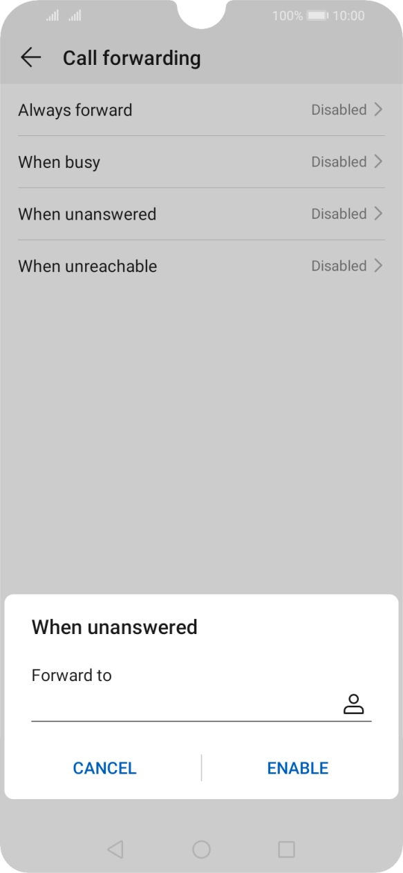 Key in 901 and press ENABLE.