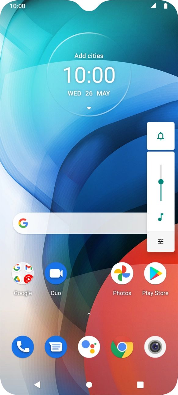 Press the sound mode icon the necessary number of times to turn silent mode on or off.