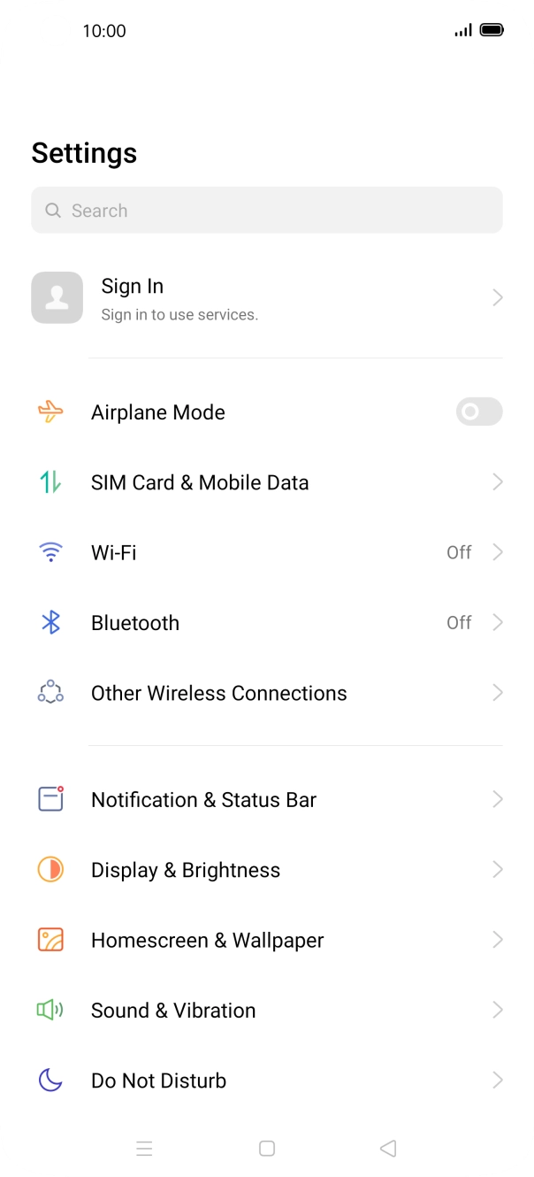 Press Wi-Fi. Press Wi-Fi.